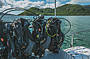 Dive gear at the ready